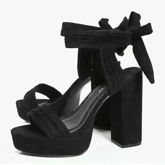 NIB Bebo by Nasty Gal Carrie Strappy Black Vegan Heel Sandal Stiletto Sz 8 US - Picture 2 of 4